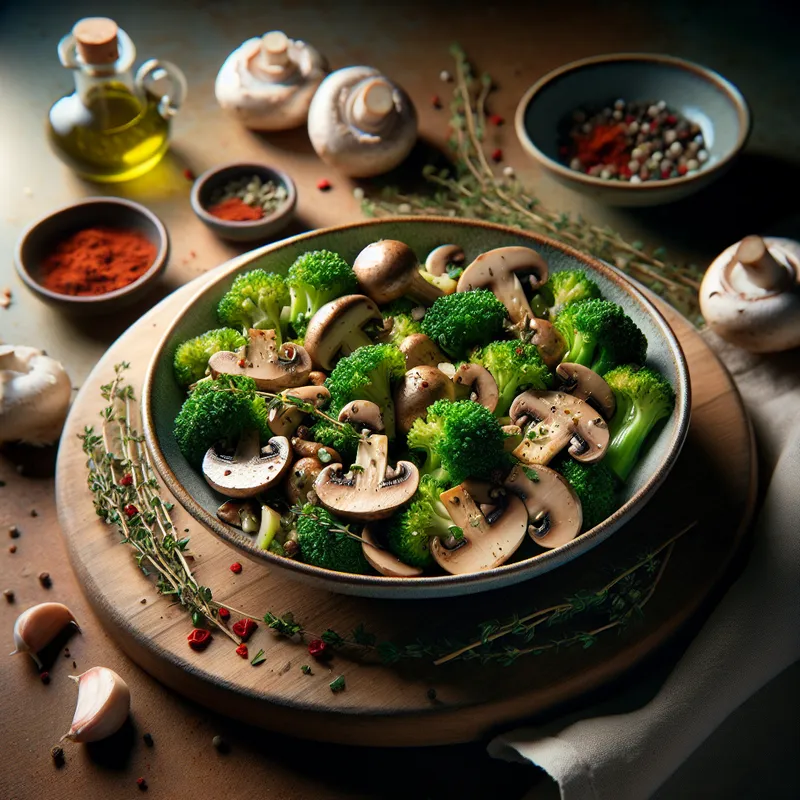 Savory Mushroom Broccoli Medley image