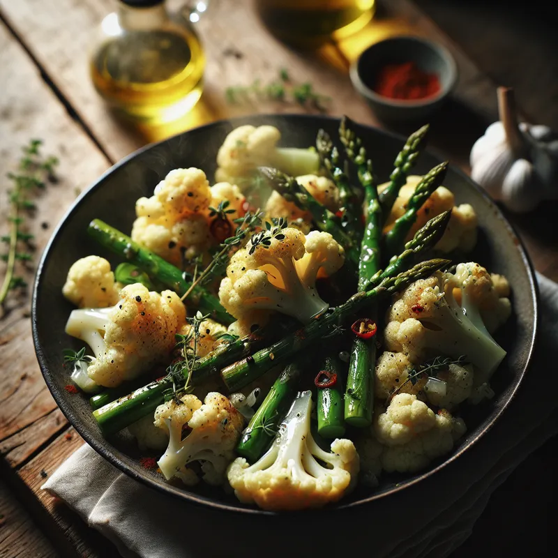 Zesty Cauliflower Asparagus Delight image