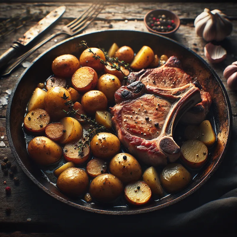 Savory One Pan Pork Chops image