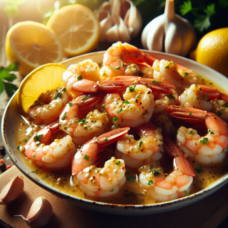 Lemon Garlic Butter Shrimp Scampi  image