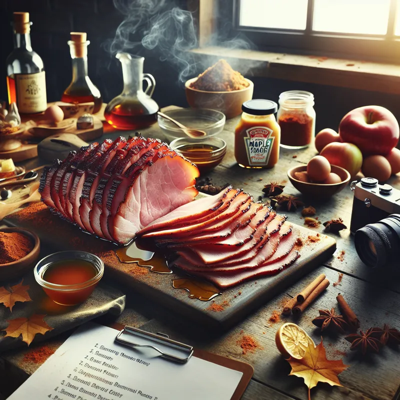 Smoky Maple Glazed Ham Slices image