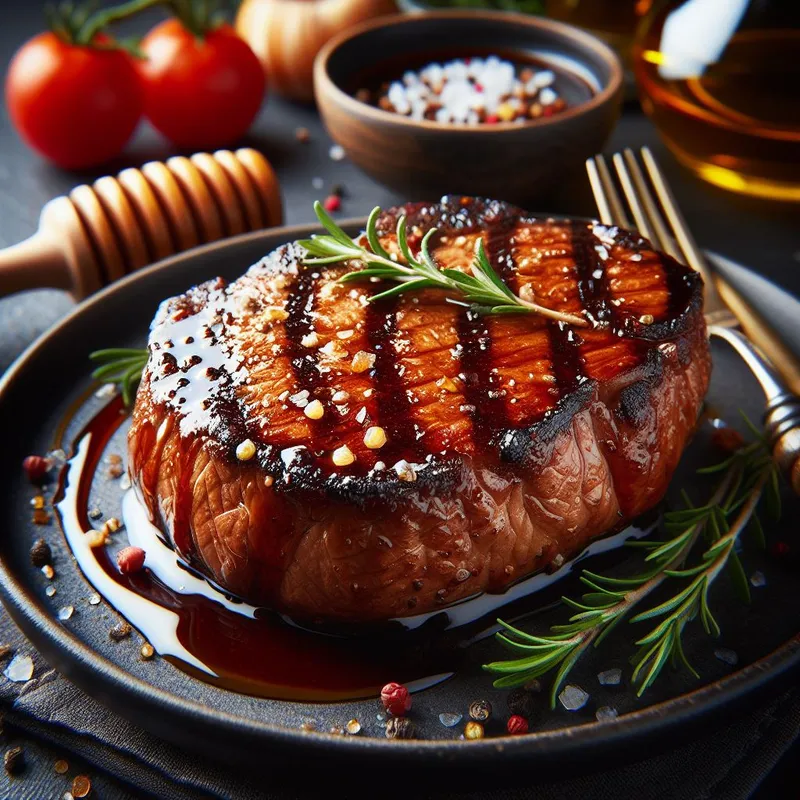 Honey Balsamic Glazed Eye of Round Steak image