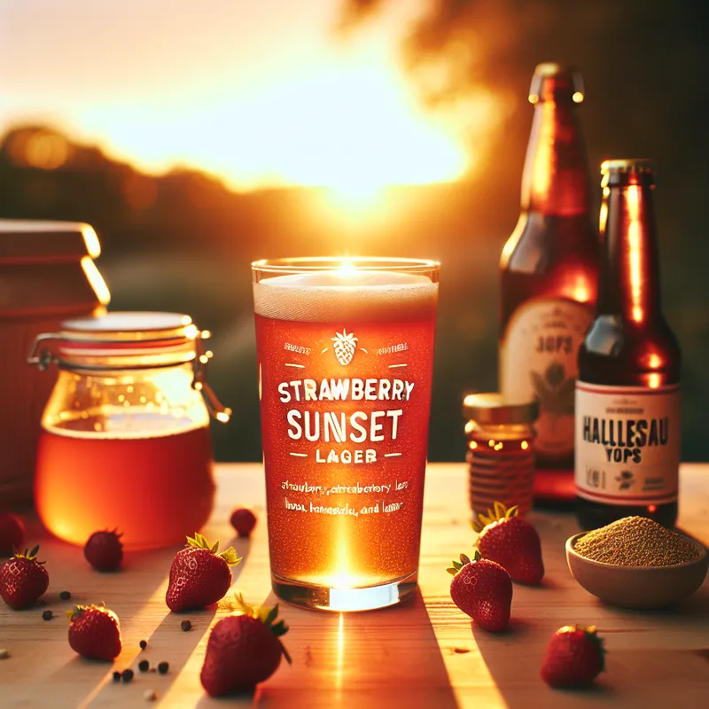 Strawberry Sunset Lager image