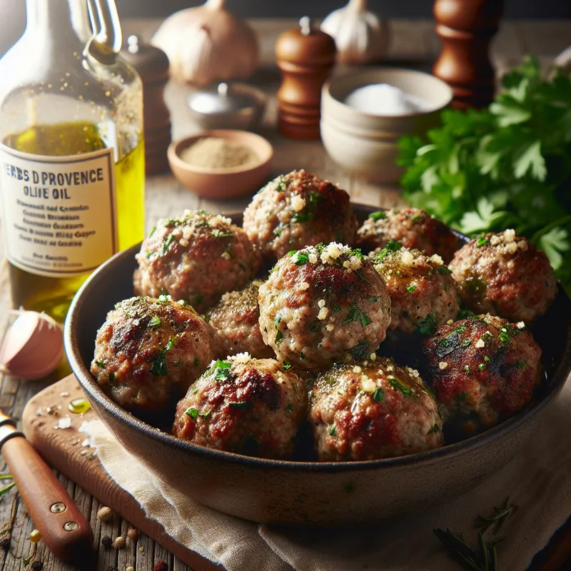 Mediterranean Meatballs with Herbs de Provence Olive Oil image