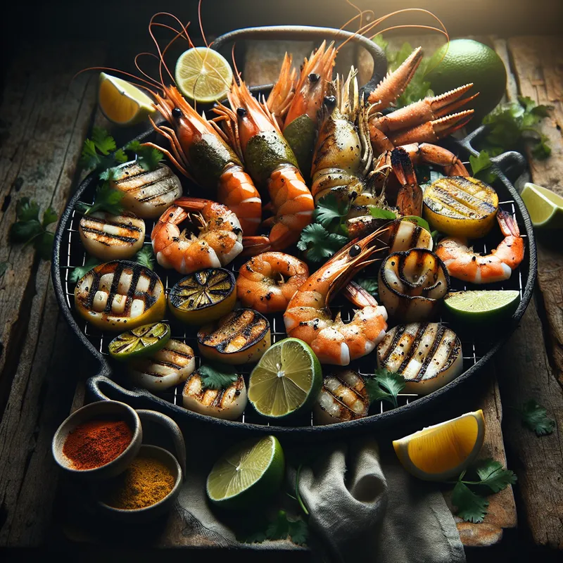 Smoky Citrus Grilled Seafood Medley image