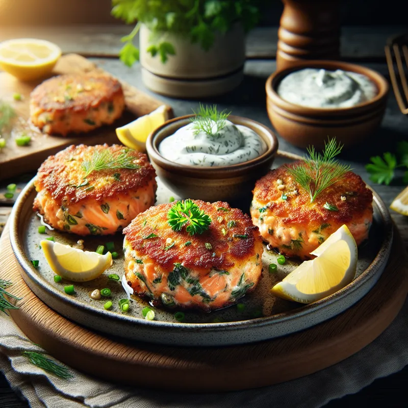 Savory Herb-Infused Salmon Cakes image