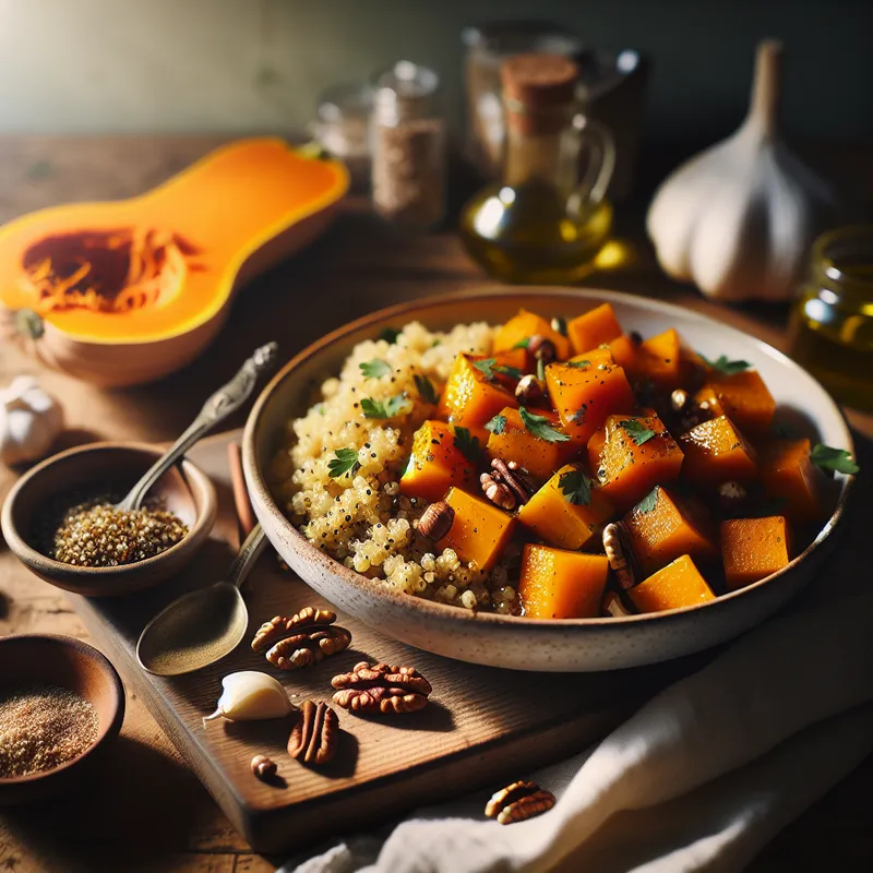 Savory Butternut Squash with Roasted Garlic Oil image