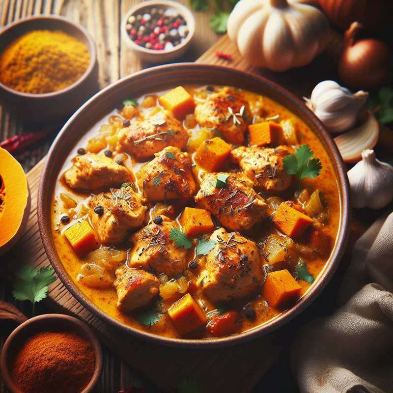 Cajun Spiced Chicken and Pumpkin Curry image