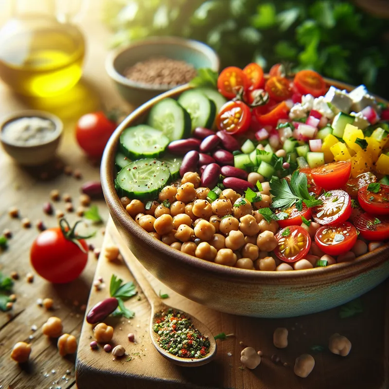 Mediterranean Legume Bowl with Olive Oil Essence image