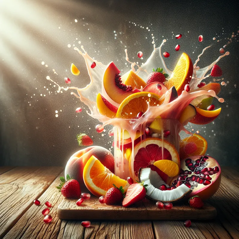 Refreshing Tropical Fruit Splash image