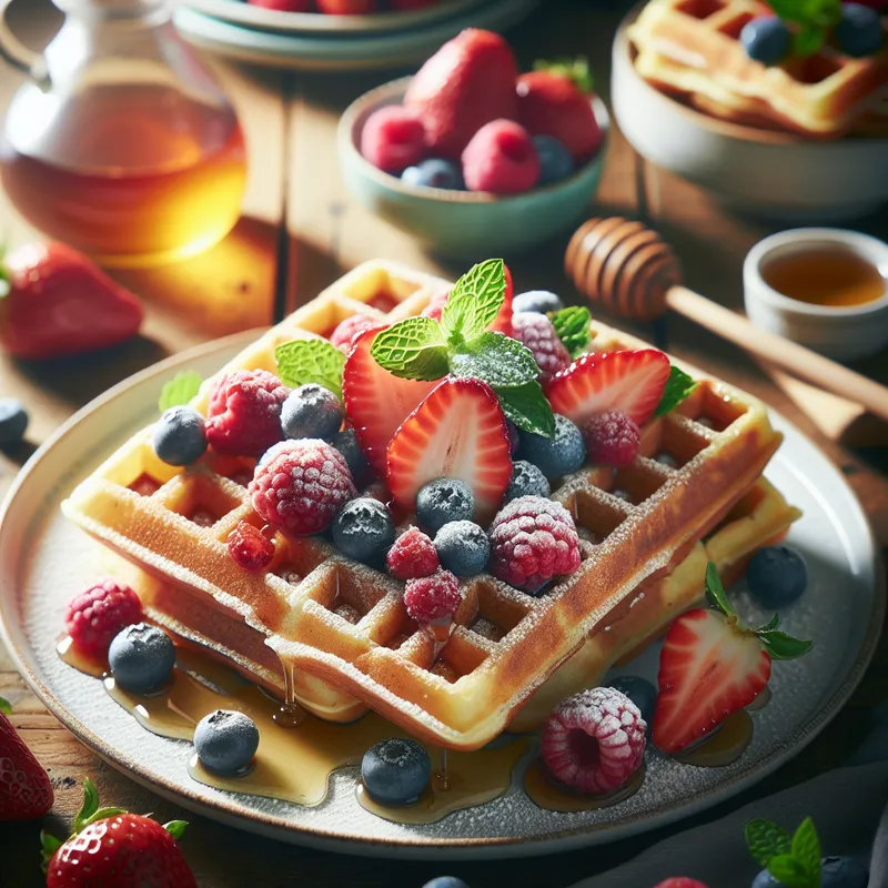 Berry Medley Waffles image