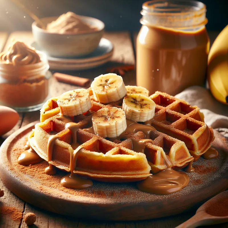 Peanut Butter Banana Waffles image