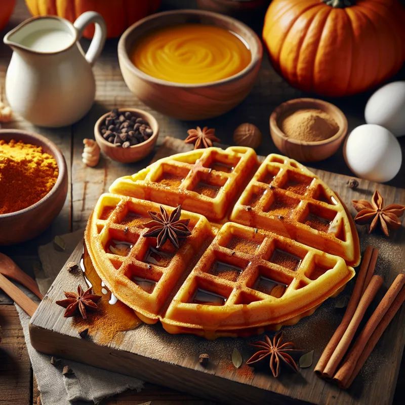 Pumpkin Spice Waffles image