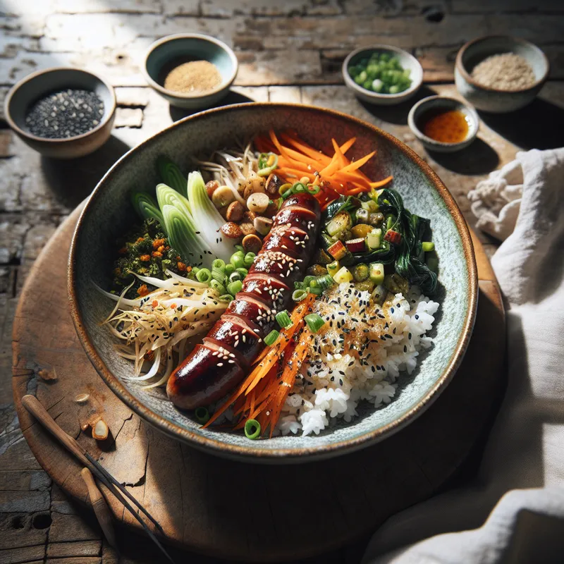 Bratwurst and Jasmine Rice Brunch Bowl image