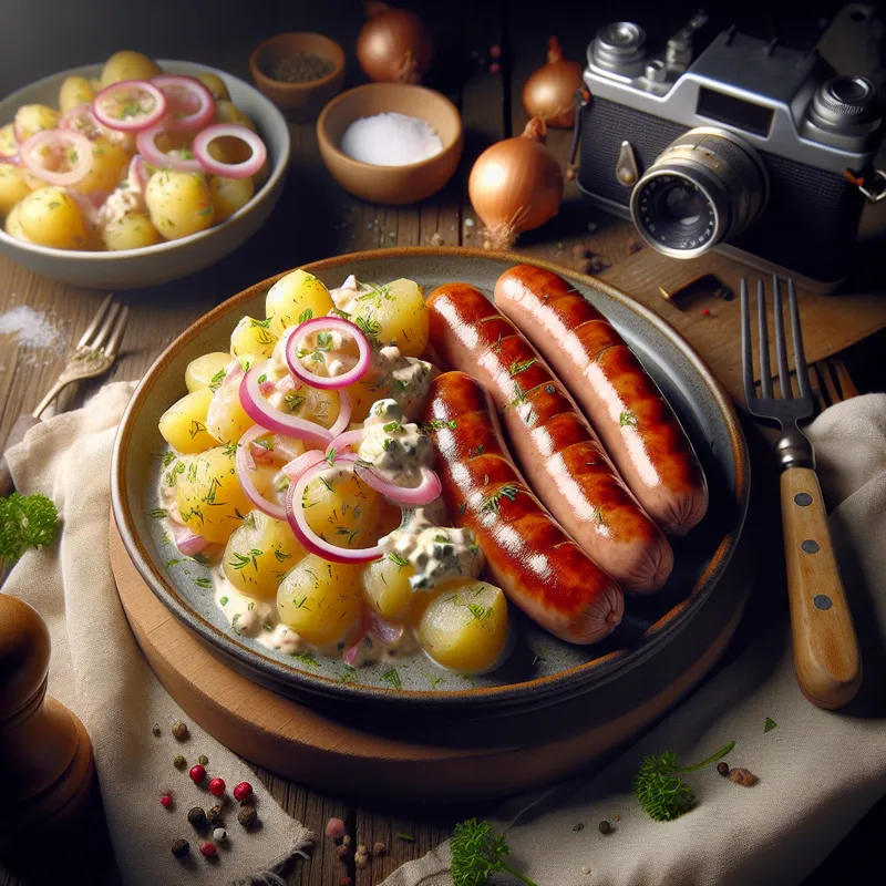 Classic Bockwurst with Creamy Potato Salad image