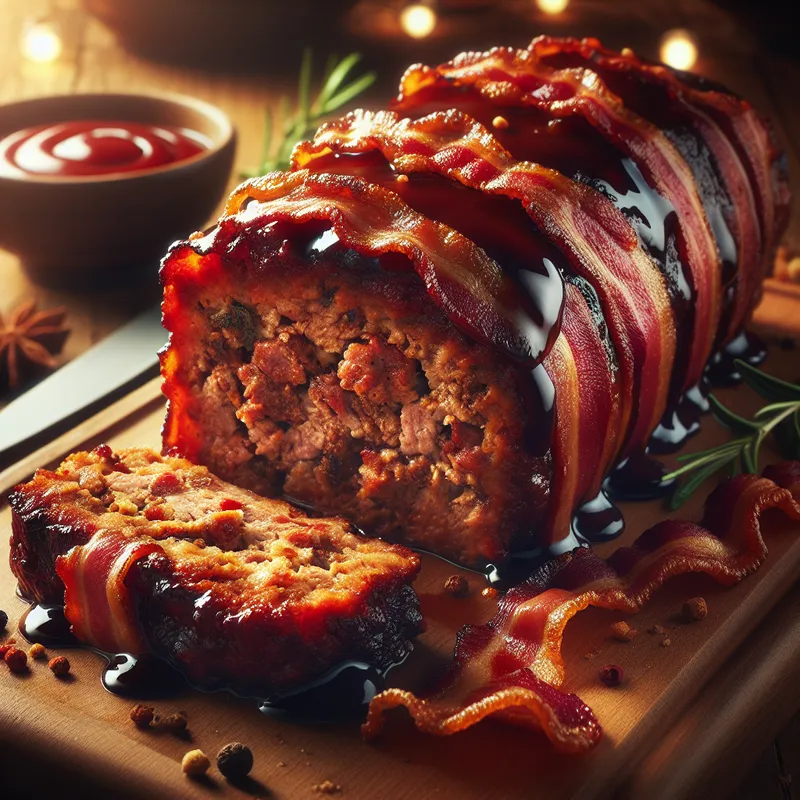 BBQ Bacon-Wrapped Meatloaf Sensation image