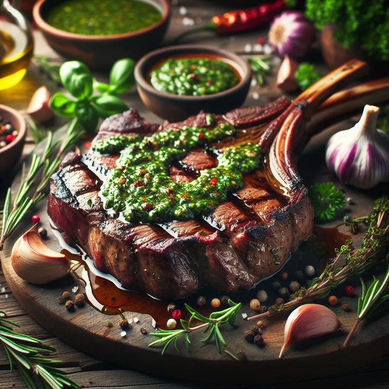 Bold Grilled Elk Steaks with Zesty Chimichurri image