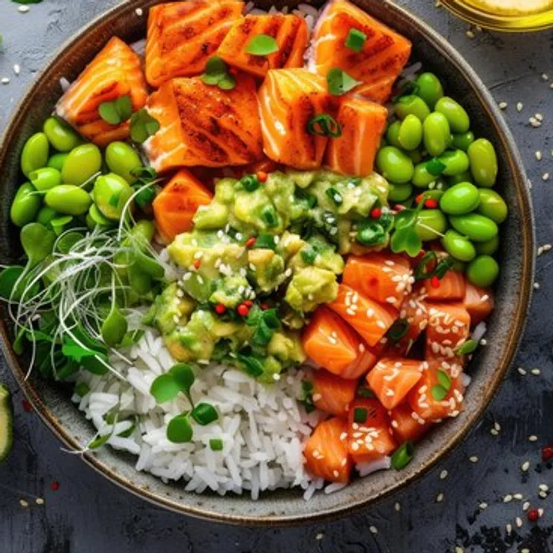 Spicy Salmon Poke Bowl image