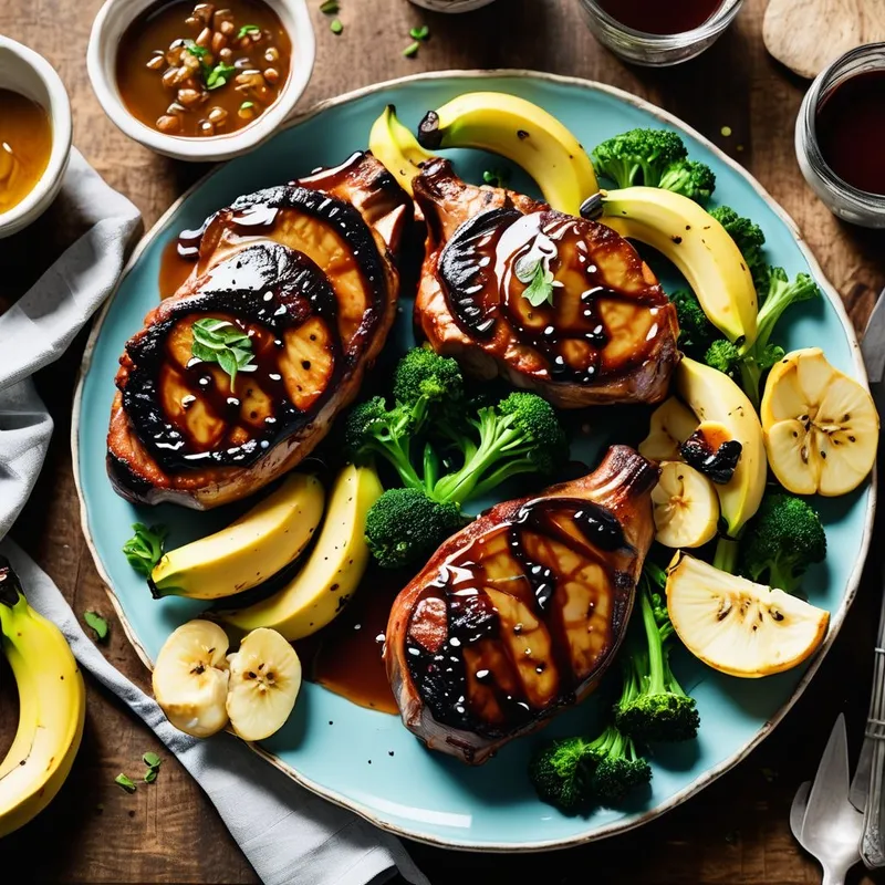 Savory Banana-Glazed Pork Chops image