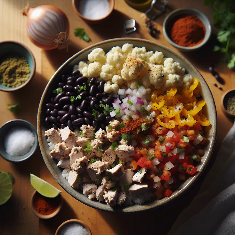 Flavorful Turkey Bean Cauliflower Bowl image