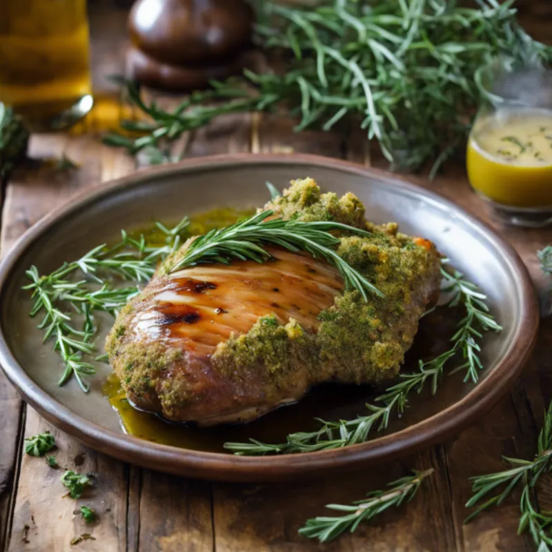 Savory Herb-Crusted Rabbit image