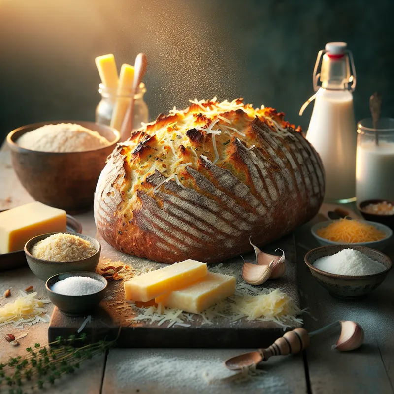 Roasted Garlic Parmesan Salt Rising Bread | DishGen Recipe