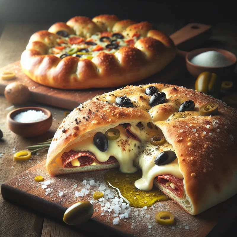Flavorful Focaccia and Calzone Combo | DishGen Recipe