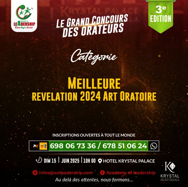 MEILLEURE RÉVÉLATION 2024 EN ART ORATOIRE
