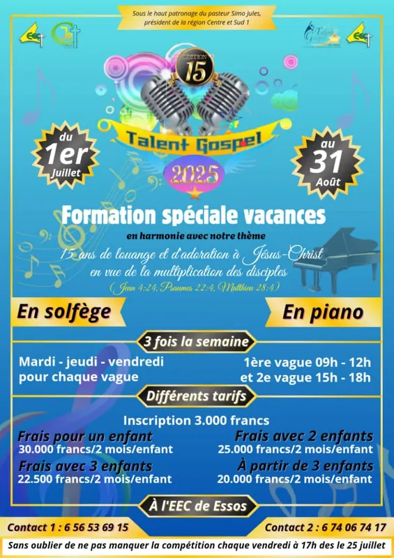 Formation spécial vacances