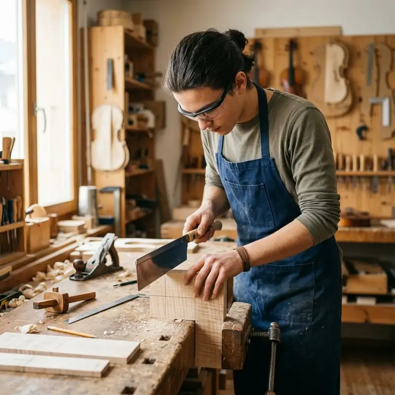 Geigenbauer/in EFZ Holz zuschneiden
