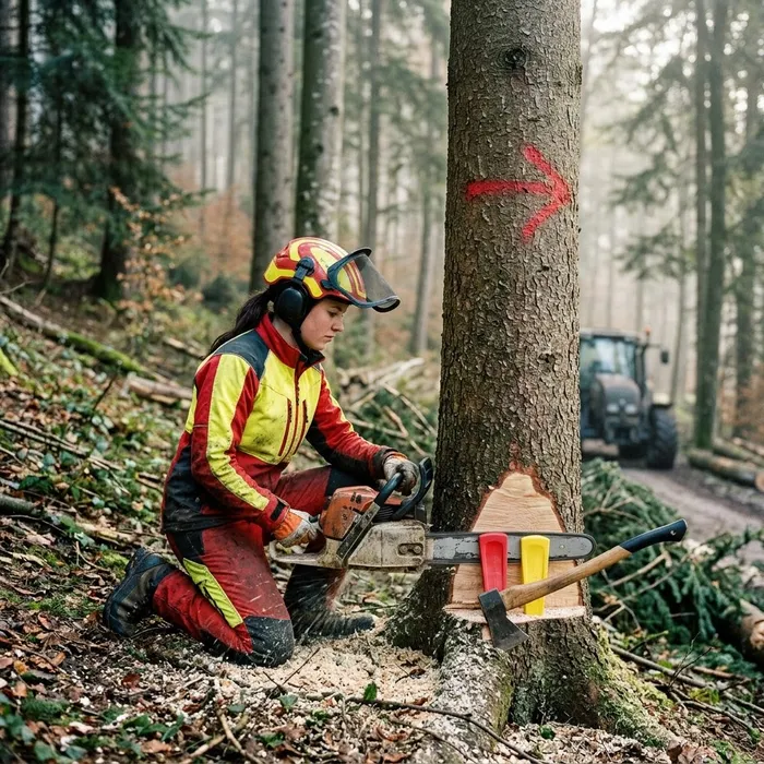 Selvicoltore/trice AFC Abbattere un albero
