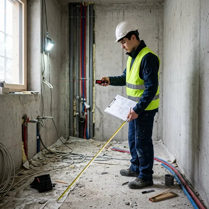 Gebäudetechnikplaner/in Sanitär EFZ Räume ausmessen