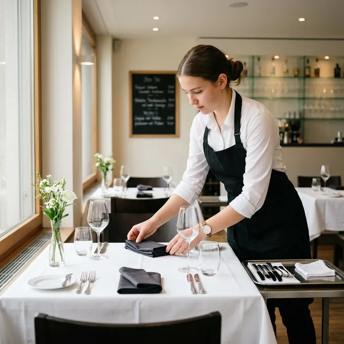 Restaurantfachmann/-frau EFZ Tisch eindecken