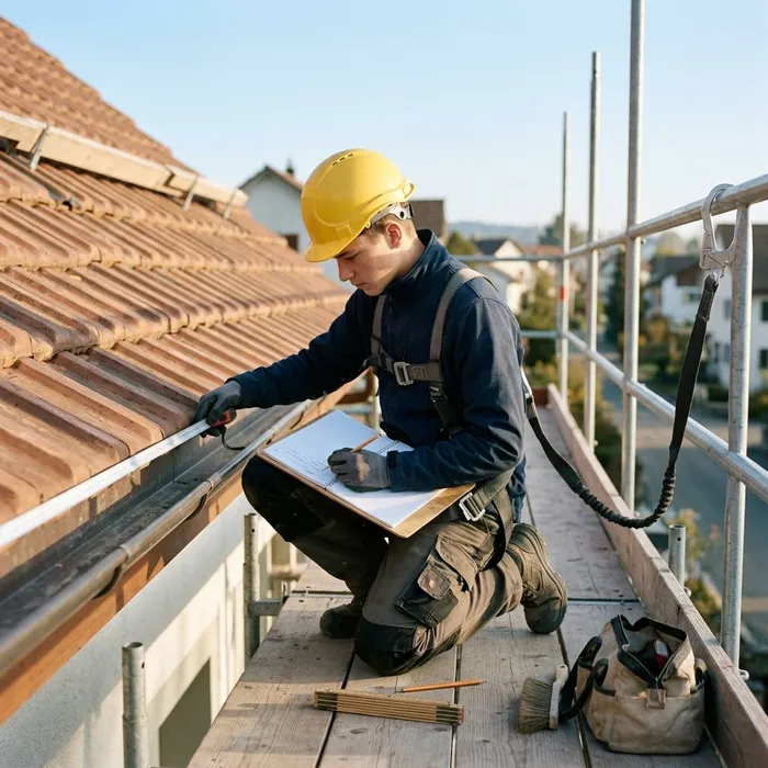 Dachdecker/in EFZ Dach ausmessen