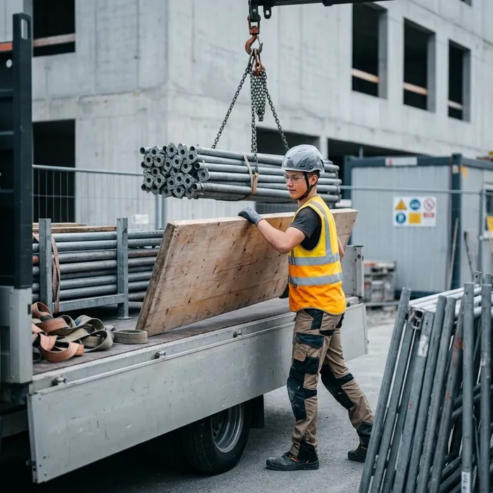 Gerüstbaupraktiker/in EBA Gerüst verladen