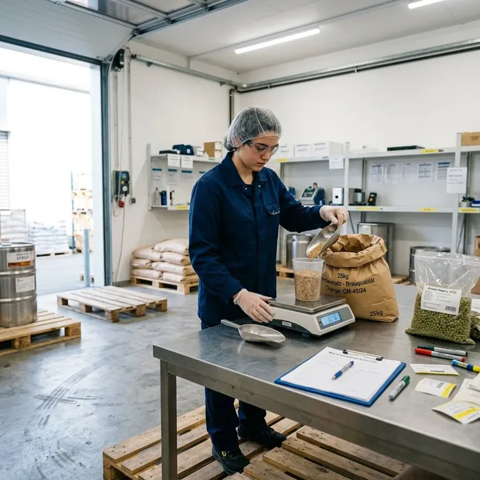 Technologue du brassage et des boissons CFC Contrôler les matières premières