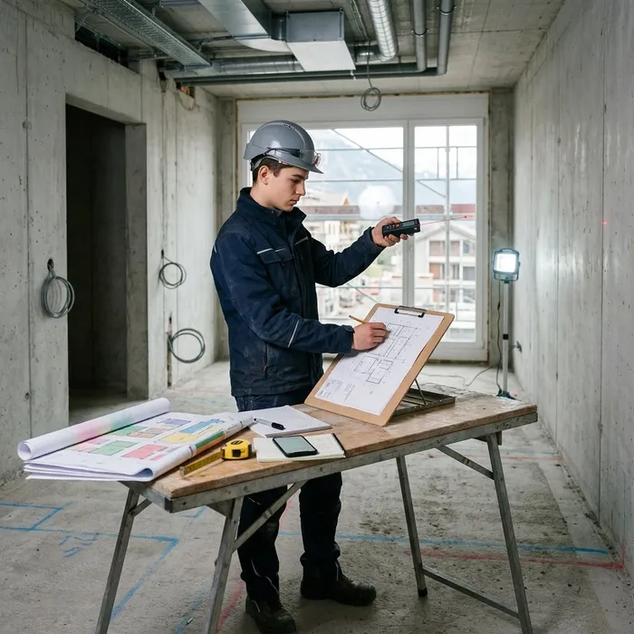 Gebäudetechnikplaner/in Heizung EFZ Gebäude ausmessen