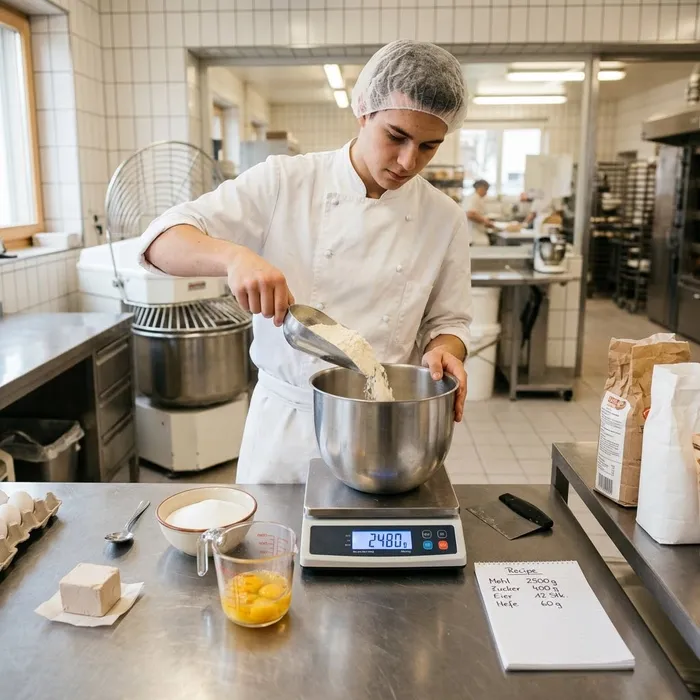 Boulanger/ère-pâtissier/ière-confiseur/euse CFC Peser les ingrédients