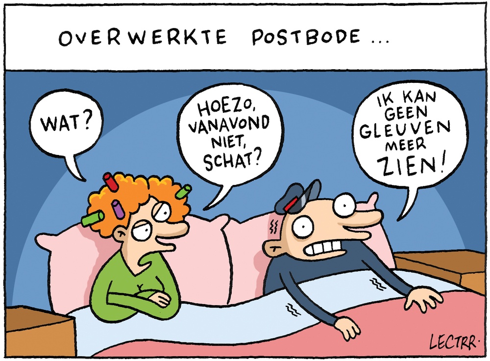 Overwerkte postbode