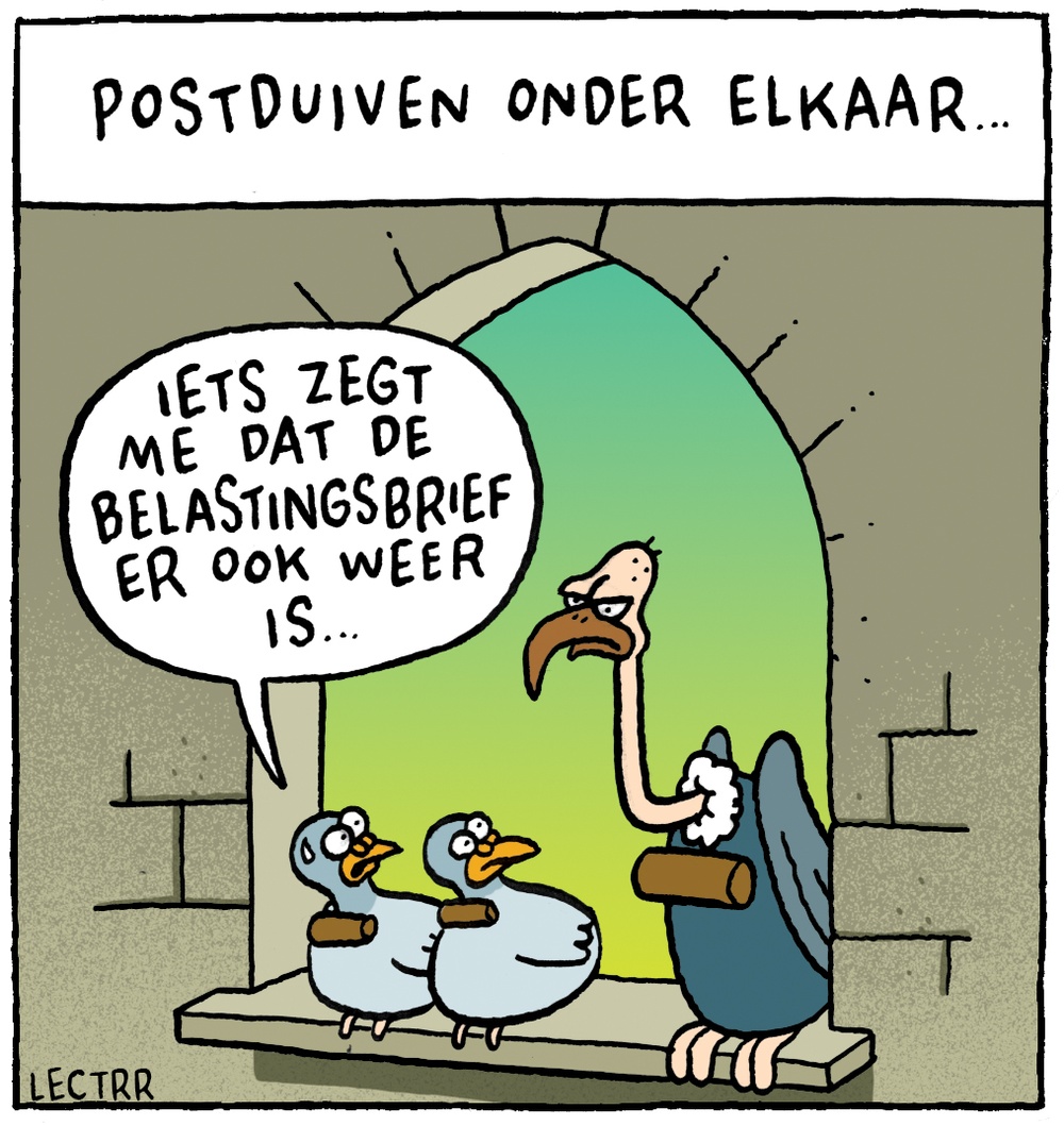Postduiven onder elkaar