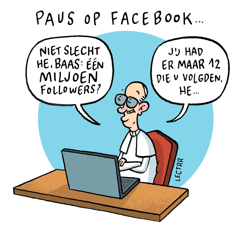 Paus op Facebook