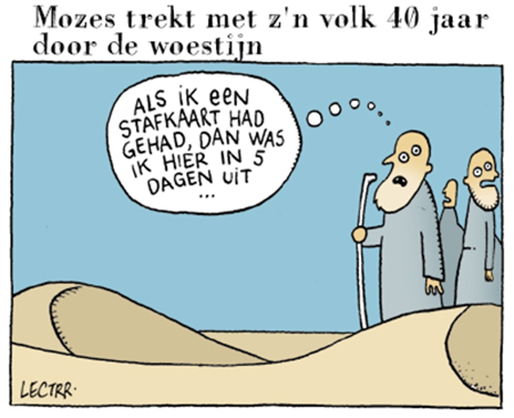 Mozes in de woestijn