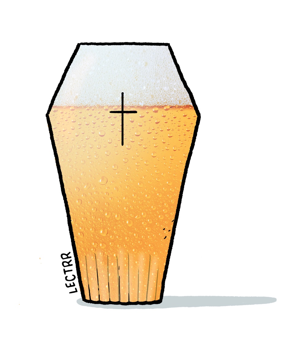 Alcoholist tot in de kist