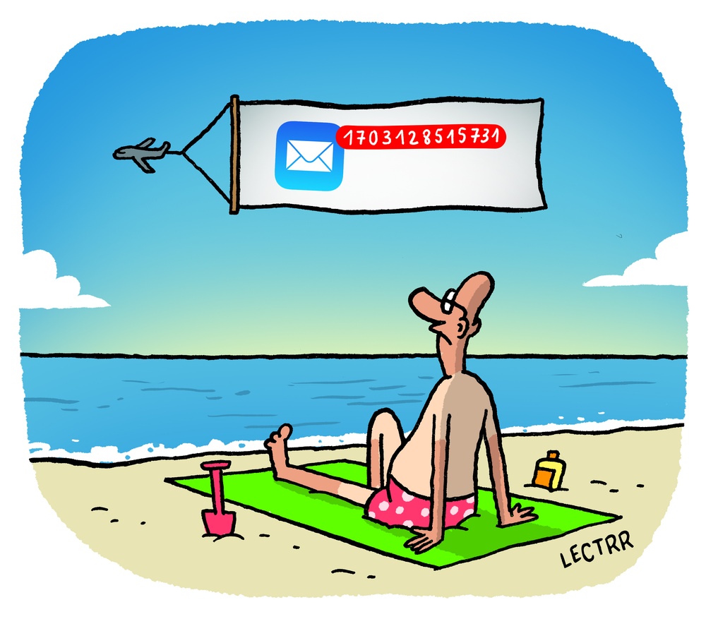 E-mails op vakantie