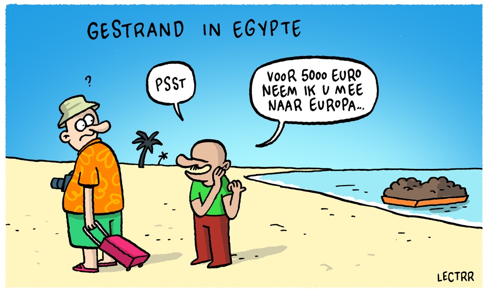 Gestrand in Egypte