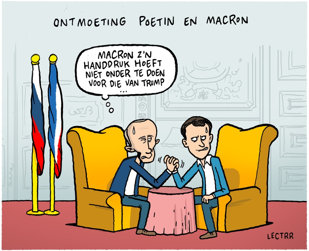 Ontmoeting Poetin en Macron