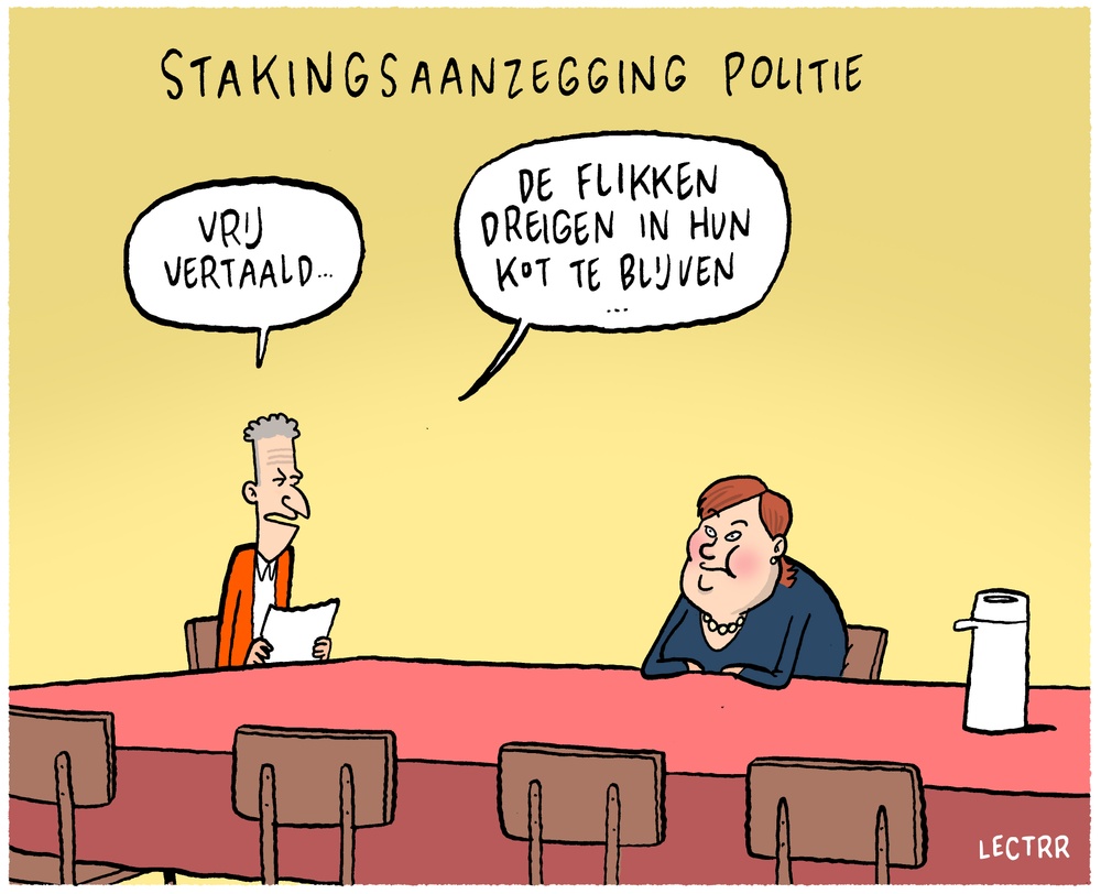Stakingsaanzegging politie