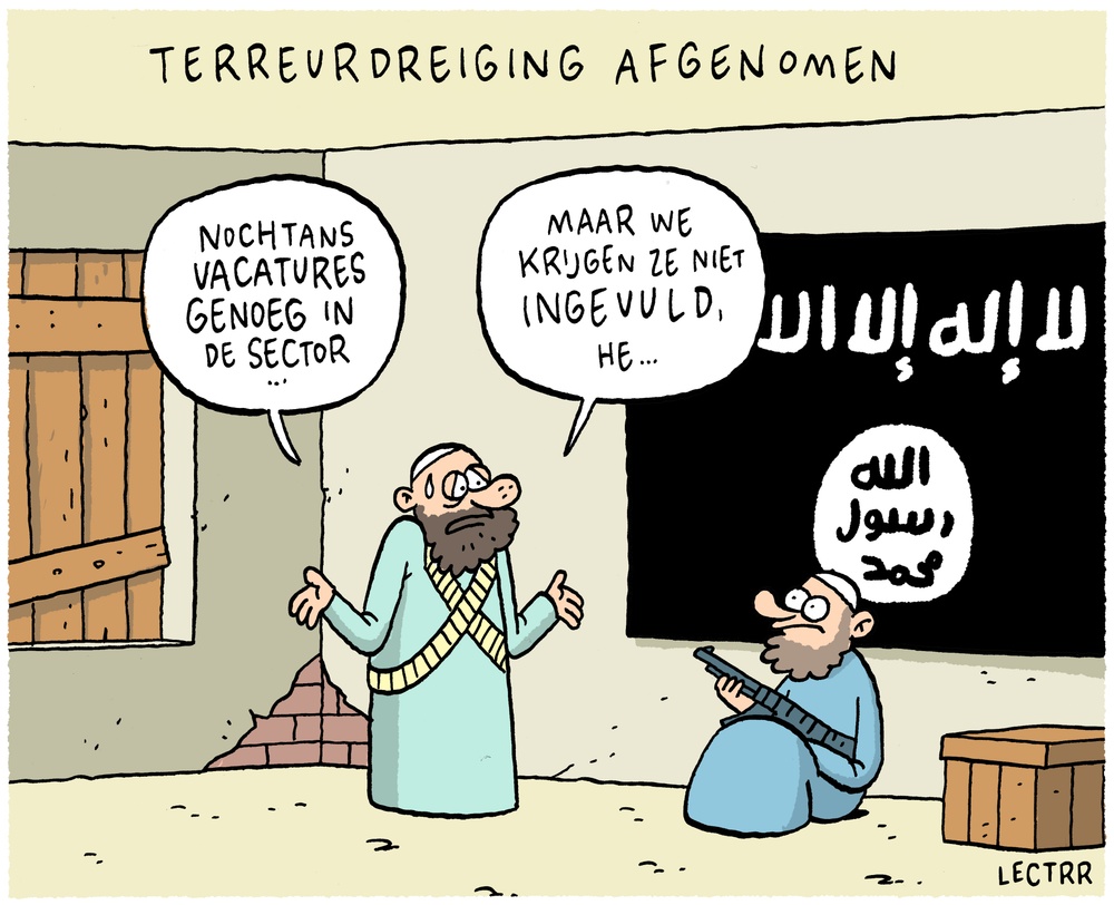 Terreurdreiging afgenomen