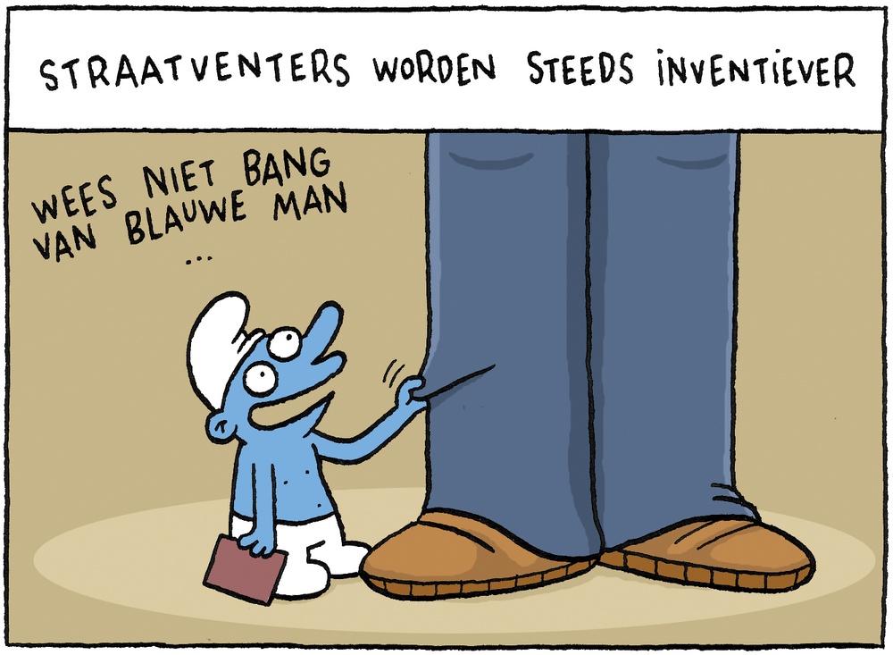 Blauwe man