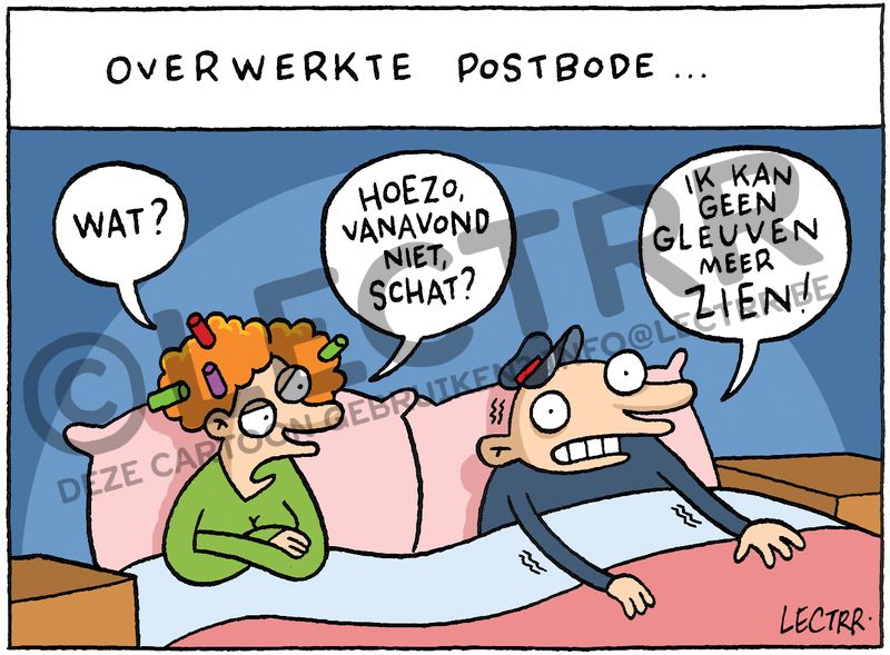 Overwerkte postbode